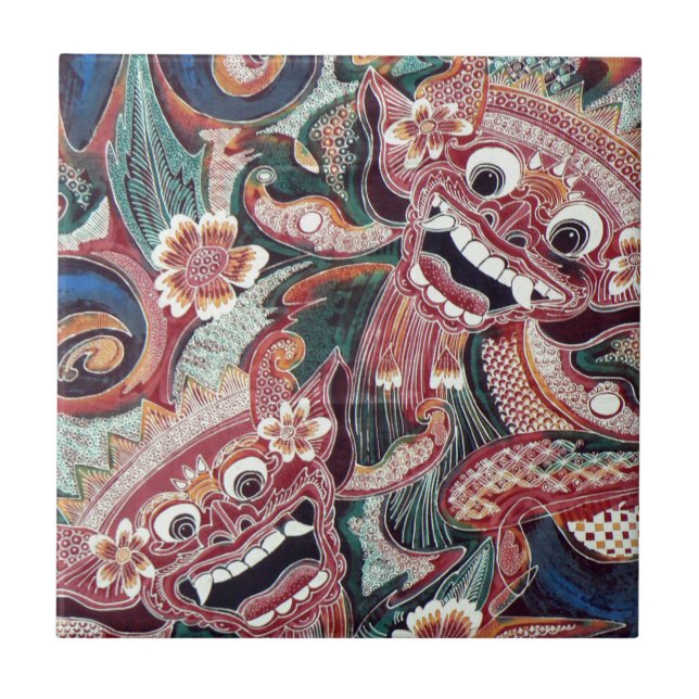 Indonesien Graffiti Fliese (Vorderseite)