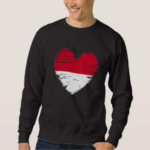 Indonesien Herz indonesische Flagge Indonesischer  Sweatshirt