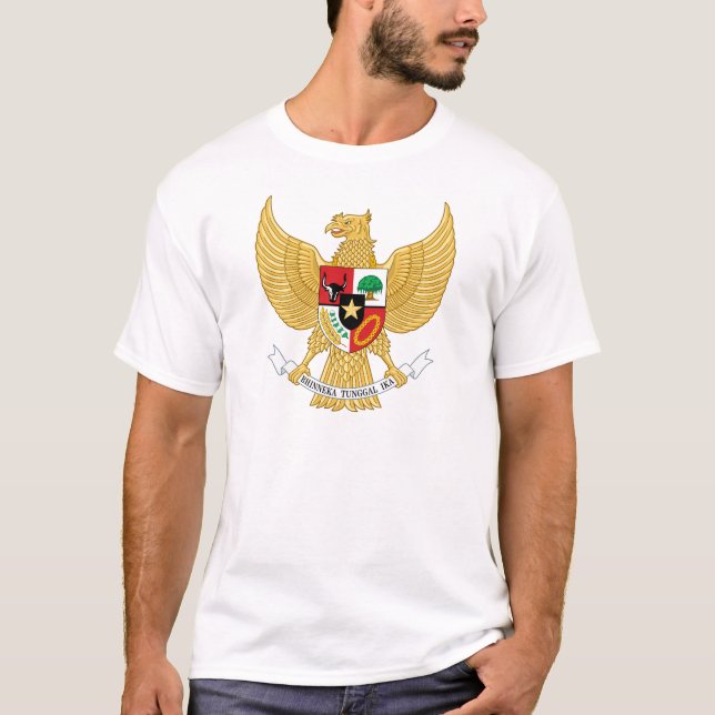Indonesien, Identifikation, Wappen T-Shirt (Vorderseite)