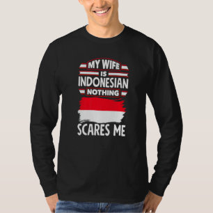 Indonesien Indonesische Flagge Meine Frau ist indo T-Shirt