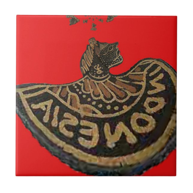 Indonesien Javanese Shadow Puppet Kulturkunst Fliese (Vorderseite)