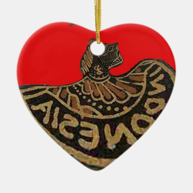 Indonesien Javanese Shadow Puppet Kulturkunst Keramikornament (Vorne)