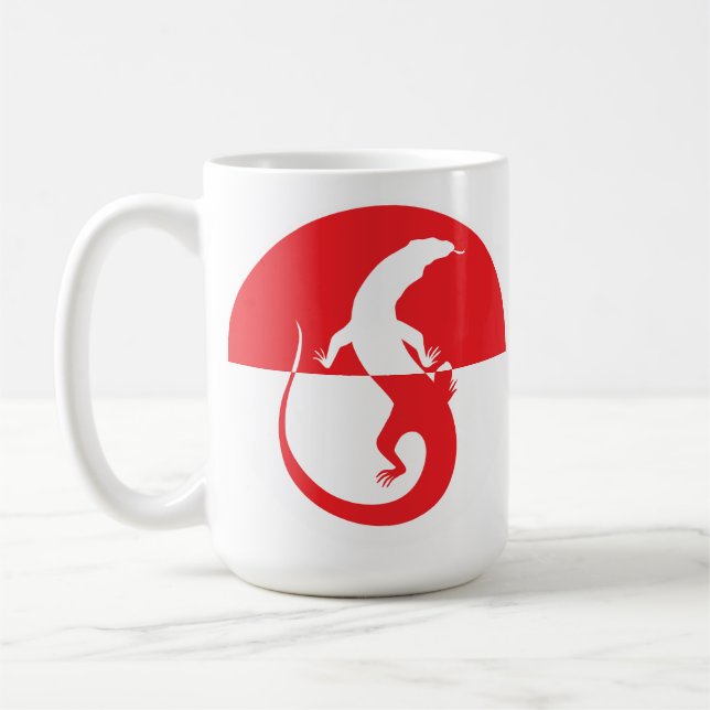 Indonesien Komodo Dragon Monitor Indonesisch Kaffeetasse (Links)