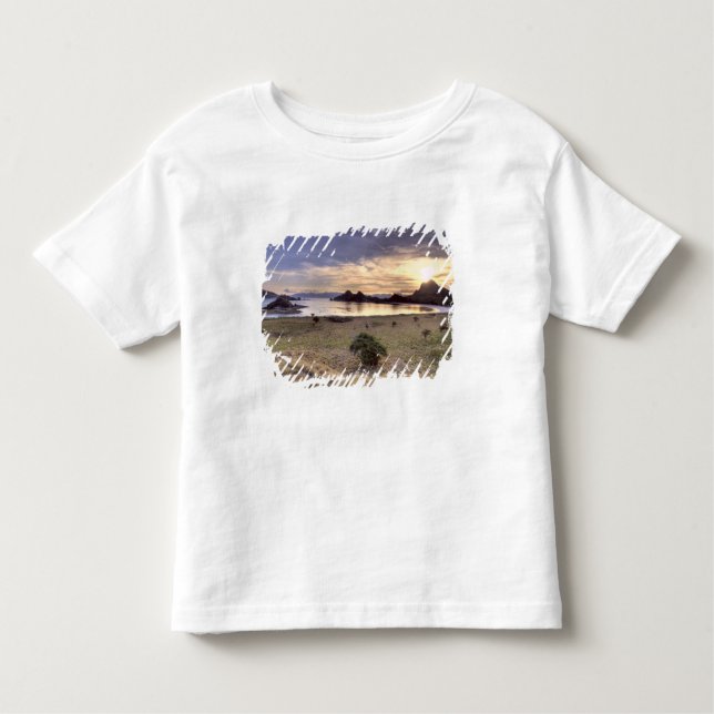 Indonesien, Komodo-Nationalpark. Sonnenuntergang Kleinkind T-shirt (Vorderseite)