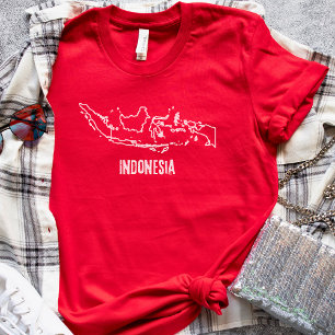 Indonesien - Länderkarte - Form der indonesischen  T-Shirt