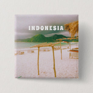 Indonesien Lombok Tropical Paradise Druck Button
