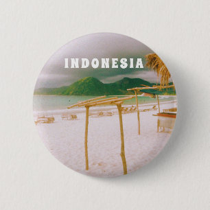 Indonesien Lombok Tropisches Paradies Druck  Button