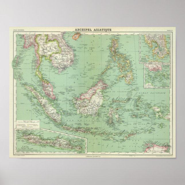 Indonesien, Malaysia Poster (Vorne)