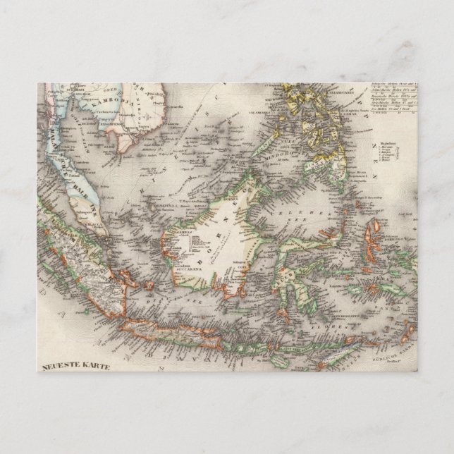 Indonesien, Malaysia Postkarte (Vorderseite)