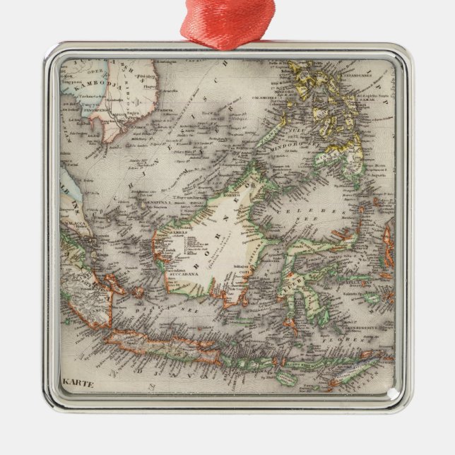 Indonesien, Malaysia Silbernes Ornament (Vorne)