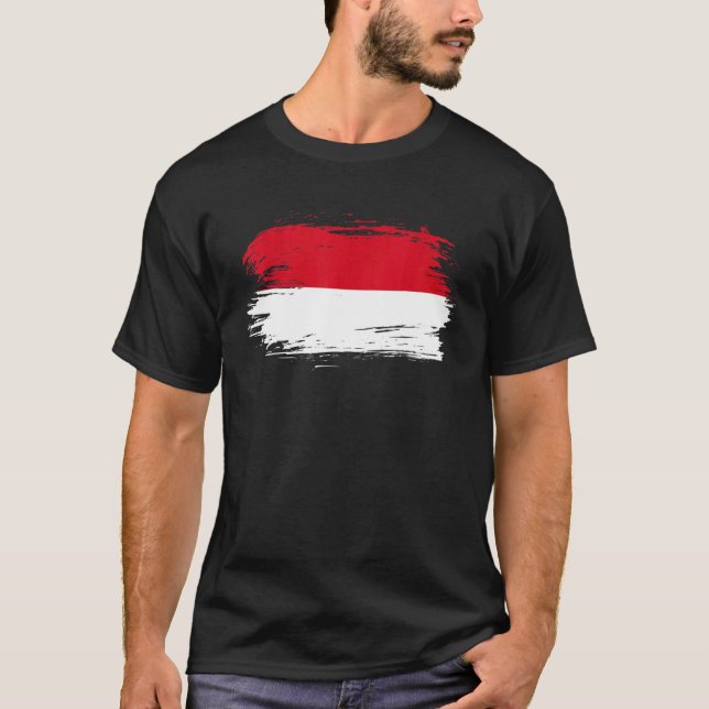 Indonesien Outfit Indonesia Flaggenzeichen I Liebe T-Shirt (Vorderseite)