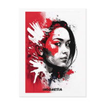 Indonesien Postkarte - Portrait - Welt der Frauen