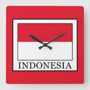 Indonesien Quadratische Wanduhr