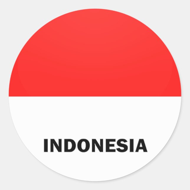 Indonesien Roundel-Qualitätsflagge Runder Aufkleber (Vorderseite)