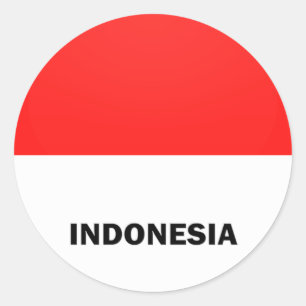 Indonesien Roundel-Qualitätsflagge Runder Aufkleber