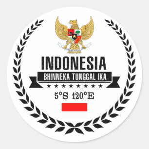 Indonesien Runder Aufkleber