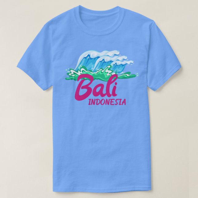 Indonesien Surfer Paradise Geschenk Bali T-Shirt (Design vorne)