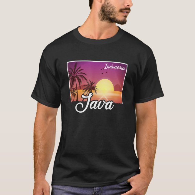 Indonesien Urlaub Reise Asien Java 2 im Retro-Stil T-Shirt (Vorderseite)