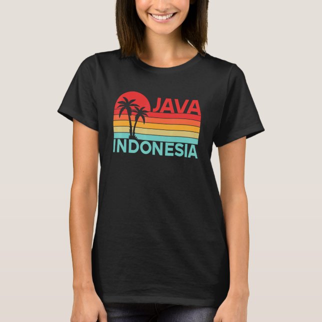 Indonesien Urlaub Reise Asien Java Vintage T-Shirt (Vorderseite)