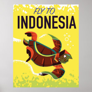 Indonesien Vintage-Reiseplakat-Druck Poster