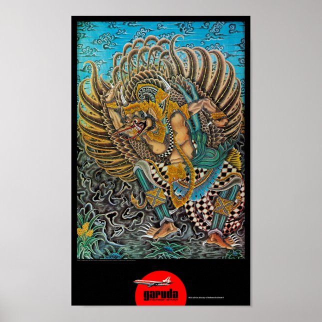 Indonesien Vintage Travel Poster wiederhergestellt (Vorne)