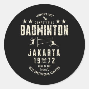 Indonesiens beste wettbewerbsorientierte Badminton Runder Aufkleber