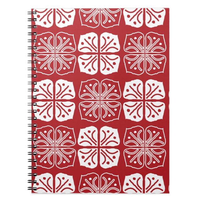 Indonesisch Batik Kawung Gurda Design Notizblock (Vorderseite)