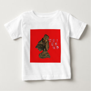 Indonesisch Shadow Puppet Hospho Design auf roter  Baby T-shirt