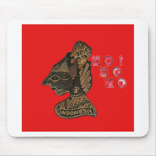 Indonesisch Shadow Puppet Hospho Design auf roter  Mousepad