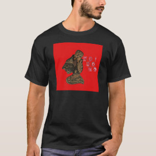 Indonesisch Shadow Puppet Hospho Design auf roter  T-Shirt