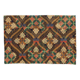 Indonesische Batik mit Pflanze: Unterschiedliche M Kissenbezug