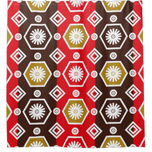 indonesische Batik-Motive mit sehr markantem Plan Duschvorhang