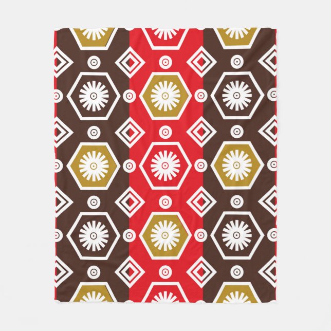 indonesische Batik-Motive mit sehr markantem Plan Fleecedecke (Vorderseite)