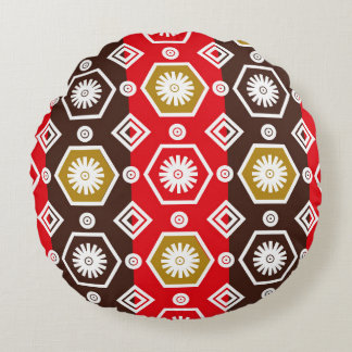 Indonesische Batikmotive mit sehr charakteristisch Rundes Kissen