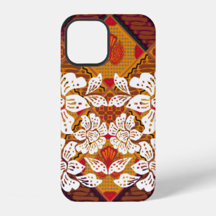 Indonesische Batikmotive mit sehr deutlichen Pflan iPhone 12 Hülle
