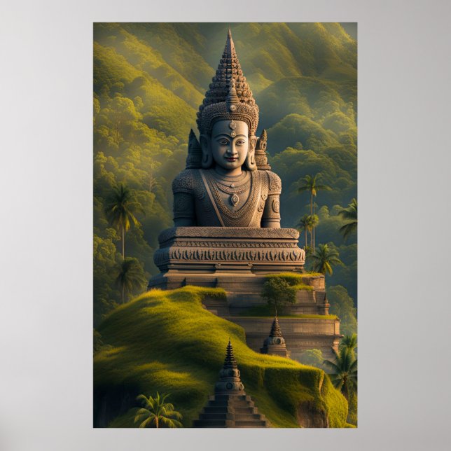 Indonesische Buddha Poster (Vorne)