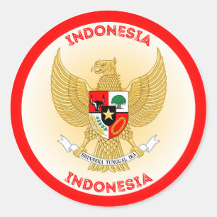 indonesische Emblem-Circle-Form Runder Aufkleber