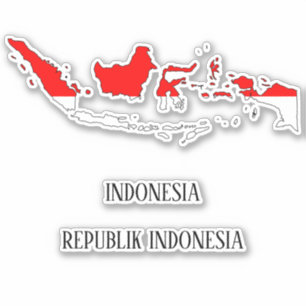 Indonesische Flagge Aufkleber