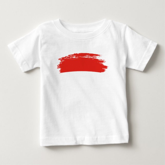 Indonesische Flagge Baby T-shirt (Vorderseite)