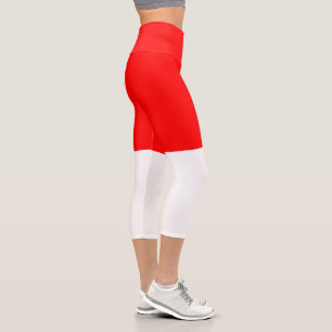 Indonesische Flagge Capri Leggings