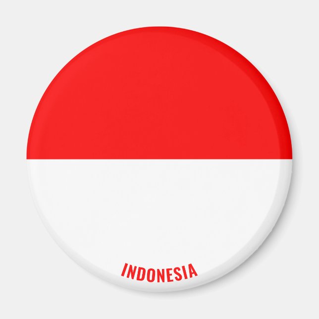 Indonesische Flagge Charming Patriotic Magnet (Vorne)