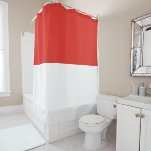 Indonesische Flagge Duschvorhang