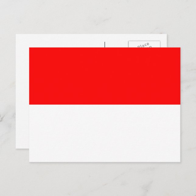 Indonesische Flagge, Flagge Indonesiens Postkarte (Vorne/Hinten)
