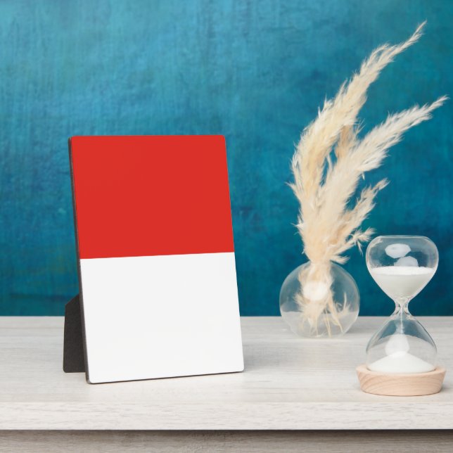 Indonesische Flagge Fotoplatte (Seite)