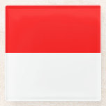 Indonesische Flagge Glasuntersetzer<br><div class="desc">Patriotische Flagge Indonesiens.</div>