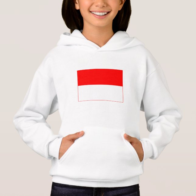 Indonesische Flagge Hoodie (Vorderseite)