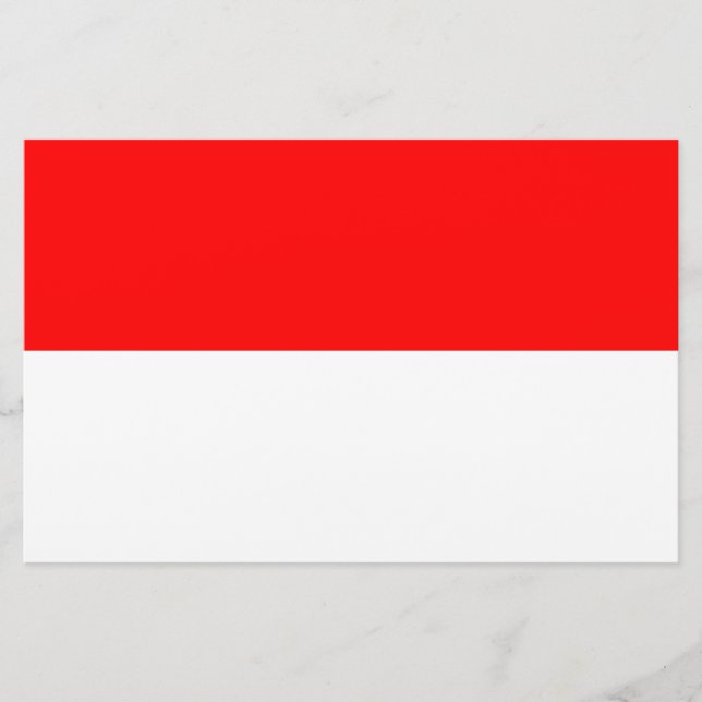 Indonesische Flagge (Indonesien) Briefpapier (Vorderseite)