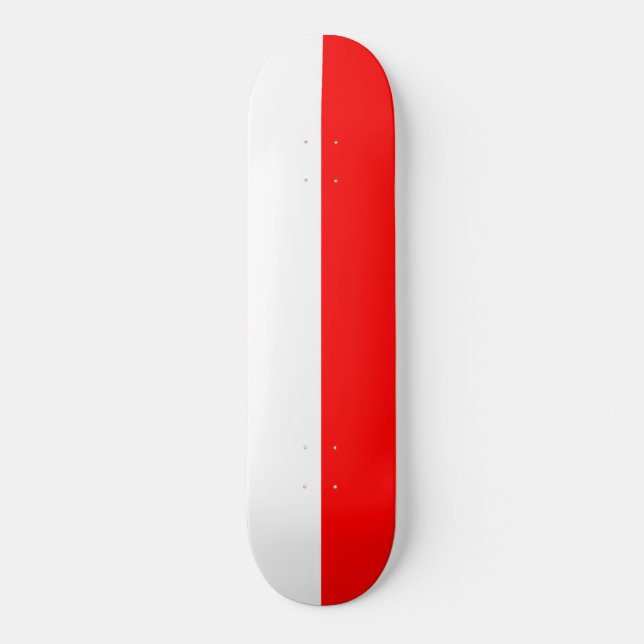 Indonesische Flagge (Indonesien) Skateboard (Vorderseite)