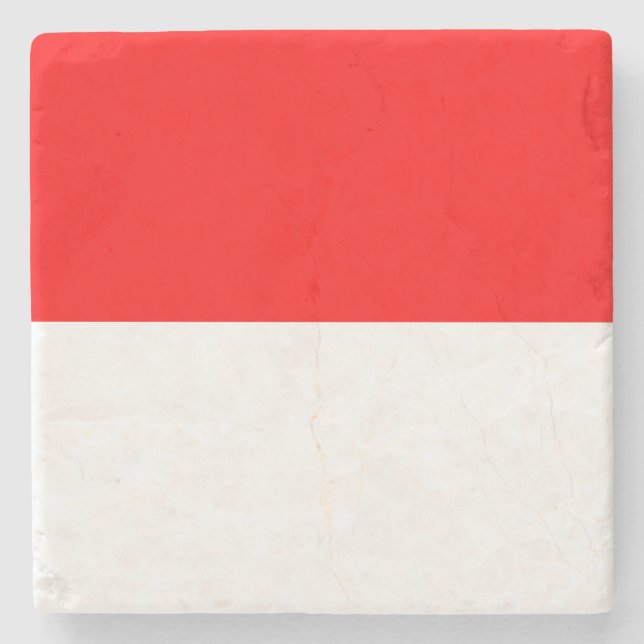 Indonesische Flagge (Indonesien) Steinuntersetzer (Vorderseite)