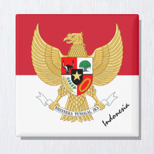 indonesische Flagge & Indonesien - Urlaub /Sportfa Magnet